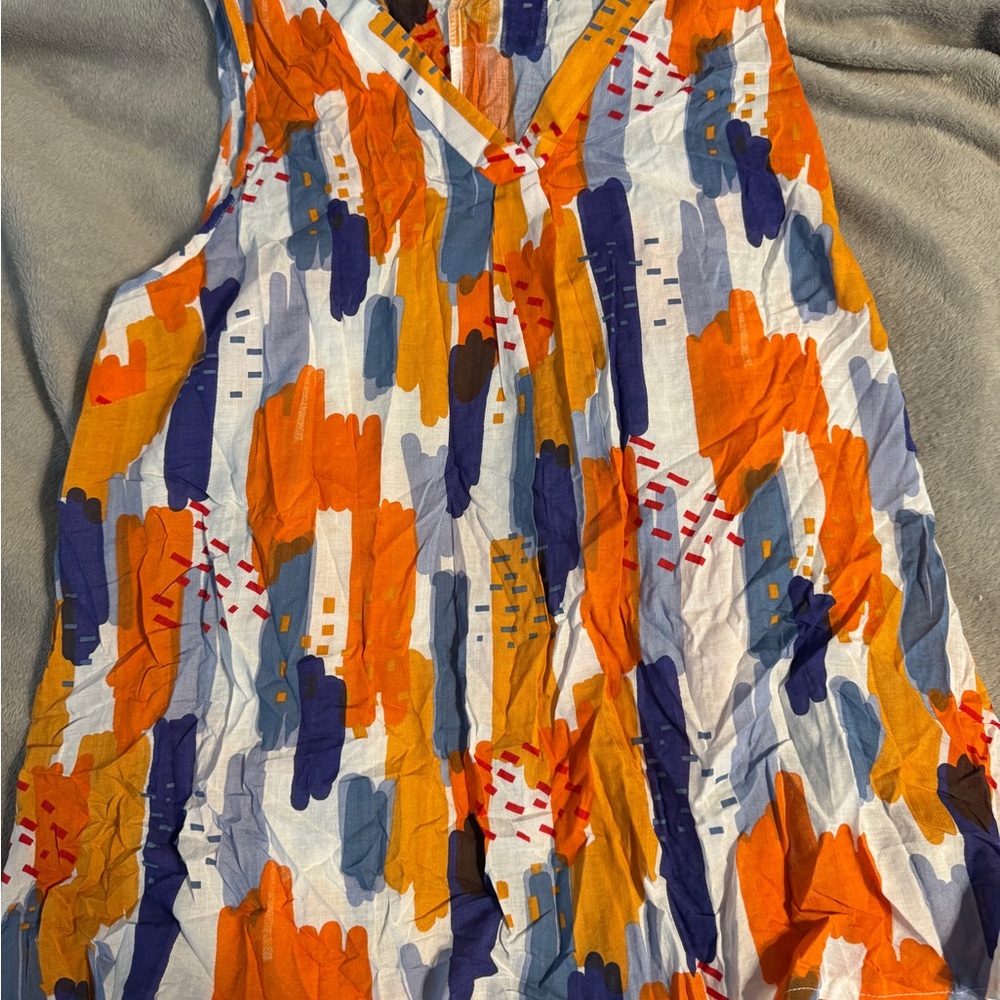 Colorful Abstract Sleeveless Dress